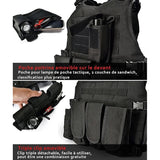 Darrahopens Health & Beauty > Health & Wellbeing > Protective Equipment Tactical Vest, Adjustable Plate Carrier for Army, Police, Black