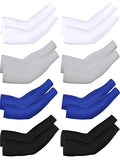 Darrahopens Health & Beauty > Health & Wellbeing > Protective Equipment UV Protective Arm Warmers Unisex 8-Pack Cooling Ice Silk White Black Gray Blue