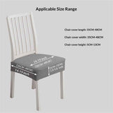 Darrahopens Health & Beauty > Health & Wellbeing > Protective Equipment Waterproof Seat Covers for Dining Room Chairs Set of 4, Stretch Jacquard Removable Washable Chair Seat Slipcovers Protector, No Rear Covers, light gray（Only chair covers）