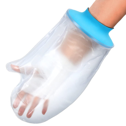 Darrahopens Health & Beauty > Health & Wellbeing > Protective Equipment Waterproof Shower Glove for Adults – Reusable Cast & Bandage Protector for Hand, Wrist and Fingers During Bathing or Water Activities (Blue)