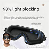 Darrahopens Health & Beauty > Health & Wellbeing > Sleeping Aids 3D Contoured Memory Foam Sleep Eye Mask, Zero Pressure Breathable Mesh Eye Cover with Adjustable Strap for Travel, Naps, and Night Sleep - Purple