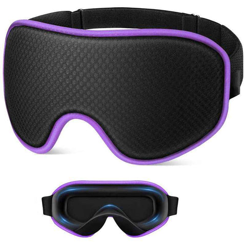 Darrahopens Health & Beauty > Health & Wellbeing > Sleeping Aids 3D Contoured Memory Foam Sleep Eye Mask, Zero Pressure Breathable Mesh Eye Cover with Adjustable Strap for Travel, Naps, and Night Sleep - Purple