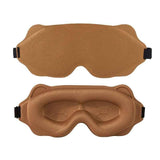 Darrahopens Health & Beauty > Health & Wellbeing > Sleeping Aids 3D Contoured Sleep Mask, Breathable Fabric with Adjustable Strap, Light-Blocking Eye Mask for Sleeping, Napping, and Travel - Brown