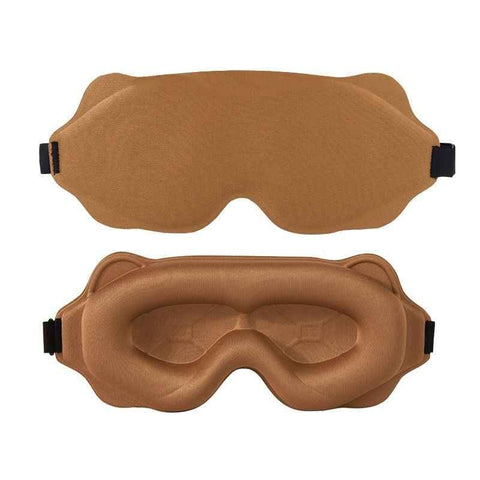 Darrahopens Health & Beauty > Health & Wellbeing > Sleeping Aids 3D Contoured Sleep Mask, Breathable Fabric with Adjustable Strap, Light-Blocking Eye Mask for Sleeping, Napping, and Travel - Brown