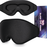 Darrahopens Health & Beauty > Health & Wellbeing > Sleeping Aids 3D Deep Contoured Memory Foam Sleep Eye Mask, Full Light Blocking, Breathable Eye Cover for Travel, Naps, and Nighttime Sleep—Black