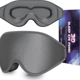 Darrahopens Health & Beauty > Health & Wellbeing > Sleeping Aids 3D Deep Contoured Memory Foam Sleep Eye Mask, Full Light Blocking, Breathable Eye Cover for Travel, Naps, and Nighttime Sleep—Gray