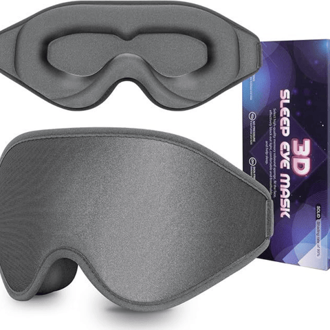 Darrahopens Health & Beauty > Health & Wellbeing > Sleeping Aids 3D Deep Contoured Memory Foam Sleep Eye Mask, Full Light Blocking, Breathable Eye Cover for Travel, Naps, and Nighttime Sleep—Gray