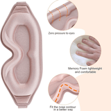 Darrahopens Health & Beauty > Health & Wellbeing > Sleeping Aids 3D Deep Contoured Memory Foam Sleep Eye Mask, Full Light Blocking, Breathable Eye Cover for Travel, Naps, and Nighttime Sleep—Pink