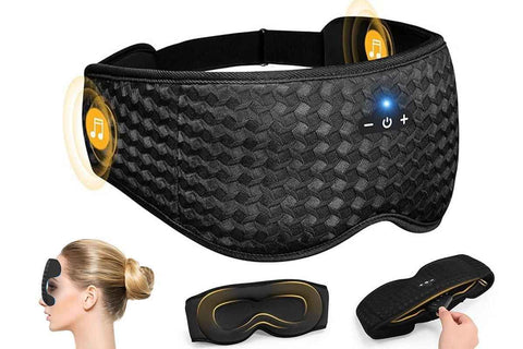 Darrahopens Health & Beauty > Health & Wellbeing > Sleeping Aids 3D Sleep Mask with Bluetooth Headphones Stereo Speakers Blackout Sleeping Mask