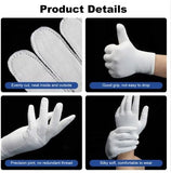 Darrahopens Health & Beauty > Health & Wellbeing > Sleeping Aids Gloves - 4 pairs - White cotton gloves - Suitable for dry hands - Can be worn while sleeping - High-quality cotton gloves - Unisex white gloves - Gloves with rounded corners