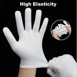 Darrahopens Health & Beauty > Health & Wellbeing > Sleeping Aids Gloves - 4 pairs - White cotton gloves - Suitable for dry hands - Can be worn while sleeping - High-quality cotton gloves - Unisex white gloves - Gloves with rounded corners
