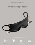 Darrahopens Health & Beauty > Health & Wellbeing > Sleeping Aids Grey 2-in-1 Blackout Sleep Mask with Integrated Noise Reducing Earplugs for Undisturbed Rest