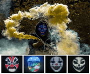 Darrahopens Health & Beauty > Health & Wellbeing > Sleeping Aids Led Mask with Bluetooth Programmable App,Shining Led Light Up Face Mask for Adult Kid Halloween Masquerade Party In Australia - Darrahopens