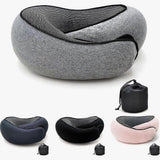 Darrahopens Health & Beauty > Health & Wellbeing > Sleeping Aids Memory Foam Travel Neck Pillow U-Shaped Grey for Airplane Sleeping and Cervical Support