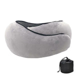 Darrahopens Health & Beauty > Health & Wellbeing > Sleeping Aids Memory Foam Travel Neck Pillow U-Shaped Grey for Airplane Sleeping and Cervical Support