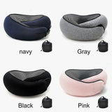Darrahopens Health & Beauty > Health & Wellbeing > Sleeping Aids Memory Foam Travel Neck Pillow U-Shaped Grey for Airplane Sleeping and Cervical Support