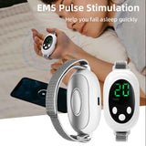 Darrahopens Health & Beauty > Health & Wellbeing > Sleeping Aids Portable Sleep Aid Device with EMS Pulse, LED Display and Adjustable Wrist Strap, White