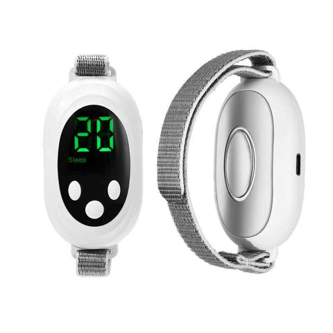 Darrahopens Health & Beauty > Health & Wellbeing > Sleeping Aids Portable Sleep Aid Device with EMS Pulse, LED Display and Adjustable Wrist Strap, White
