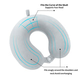 Darrahopens Health & Beauty > Health & Wellbeing > Sleeping Aids Travel Pillow Neck Pillow Memory Foam Travel Pillows Head Support Pillow for Airplane Train Car Office Travel Essential Flight Pillow (Gray) Gray