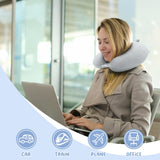 Darrahopens Health & Beauty > Health & Wellbeing > Sleeping Aids Travel Pillow Neck Pillow Memory Foam Travel Pillows Head Support Pillow for Airplane Train Car Office Travel Essential Flight Pillow (Gray) Gray