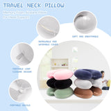 Darrahopens Health & Beauty > Health & Wellbeing > Sleeping Aids Travel Pillow Neck Pillow Memory Foam Travel Pillows Head Support Pillow for Airplane Train Car Office Travel Essential Flight Pillow (Gray) Gray