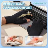 Darrahopens Health & Beauty > Health & Wellbeing > Supports & Braces 2-Pair Arthritis Compression Gloves- for Hand Arthritis, Carpal Tunnel Pain, Rheumatoid Arthritis, RSI, Fingerless, Anti-Slip, Breathable Gloves for Men & Women, Typing, Daily Use - Black - Size XL In Australia - Darrahopens