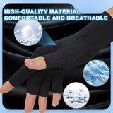 Darrahopens Health & Beauty > Health & Wellbeing > Supports & Braces 2-Pair Arthritis Compression Gloves- for Hand Arthritis, Carpal Tunnel Pain, Rheumatoid Arthritis, RSI, Fingerless, Anti-Slip, Breathable Gloves for Men & Women, Typing, Daily Use - Gray - Size S In Australia - Darrahopens