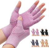 Darrahopens Health & Beauty > Health & Wellbeing > Supports & Braces 2-Pair Arthritis Compression Gloves- for Hand Arthritis, Carpal Tunnel Pain, Rheumatoid Arthritis, RSI, Fingerless, Anti-Slip, Breathable Gloves for Men & Women, Typing, Daily Use - Pink - Size S In Australia - Darrahopens