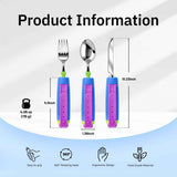 Darrahopens Health & Beauty > Health & Wellbeing > Supports & Braces Adaptive Utensils for Disability, 360°Gadgets Swivel Fork Spoon with Adjustable Silicone Strap for Weak Hand Grip & Handicapped & Parkinsons Travel Eating Utensils for Disabled, Elderly - Blue / 3 Pack In Australia - Darrahopens
