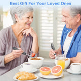 Darrahopens Health & Beauty > Health & Wellbeing > Supports & Braces Adaptive Utensils, Weighted Utensils for Hand Tremors, Utensils for Parkinsons Patients,Elderly,Arthritis,Weak Hand Grip,Tremors & Handicapped. Stainless Steel Knife,Fork and Spoons Set - Gray - Size 4pcs In Australia - Darrahopens