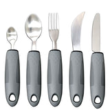 Darrahopens Health & Beauty > Health & Wellbeing > Supports & Braces Adaptive Utensils, Weighted Utensils for Hand Tremors, Utensils for Parkinsons Patients,Elderly,Arthritis,Weak Hand Grip,Tremors & Handicapped. Stainless Steel Knife,Fork and Spoons Set - Gray - Size 5pcs In Australia - Darrahopens