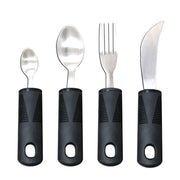 Adaptive Utensils, Weighted Utensils for Hand Tremors, Utensils for Parkinsons Patients,Elderly,Arthritis,Weak Hand Grip,Tremors & Handicapped. Stainless Steel Knife,Fork and Spoons Set - Black - Size 4pcs In Australia - Darrahopens