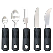 Darrahopens Health & Beauty > Health & Wellbeing > Supports & Braces Adaptive Utensils, Weighted Utensils for Hand Tremors, Utensils for Parkinsons Patients,Elderly,Arthritis,Weak Hand Grip,Tremors & Handicapped. Stainless Steel Knife,Fork and Spoons Set - Black - Size 5pcs In Australia - Darrahopens