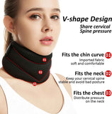Darrahopens Health & Beauty > Health & Wellbeing > Supports & Braces Adjustable Neck Brace with V-Shape Design, Cervical Spine Support for Posture and Pain Relief