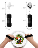 Bendable Adaptive Utensils for Elderly, Disabled People, Parkinson’s, Arthritis, Hand Tremors, Weak Hand Grip & Handicapped, Arthritic Hands-Non Slip Handles - Black - Size 2 Pack In Australia - Darrahopens