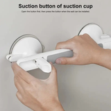 Darrahopens Health & Beauty > Health & Wellbeing > Supports & Braces Drill-free Suction Cup Safety Grab Bar – Dual Suction Cup Vacuum Adsorption, Load Capacity 120kg, Red and Green Indicator Light for Visual Safety, Anti-slip Handle for Multi-scenario Use