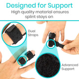 Darrahopens Health & Beauty > Health & Wellbeing > Supports & Braces Finger Splint - Universal Finger Straightener - Broken and Trigger Finger Splints - Brace for Arthritis Pain and Support - Sprain Relief for Middle, Index, Ring, Pinky Fingers - Black - Size 2 Pack In Australia - Darrahopens