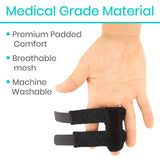 Darrahopens Health & Beauty > Health & Wellbeing > Supports & Braces Finger Splint - Universal Finger Straightener - Broken and Trigger Finger Splints - Brace for Arthritis Pain and Support - Sprain Relief for Middle, Index, Ring, Pinky Fingers - Black - Size 2 Pack In Australia - Darrahopens