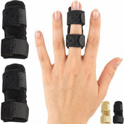 Darrahopens Health & Beauty > Health & Wellbeing > Supports & Braces Finger Splint - Universal Finger Straightener - Broken and Trigger Finger Splints - Brace for Arthritis Pain and Support - Sprain Relief for Middle, Index, Ring, Pinky Fingers - Black - Size 2 Pack In Australia - Darrahopens