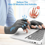 Darrahopens Health & Beauty > Health & Wellbeing > Supports & Braces Fingerless Arthritis Compression Gloves for Pain Relief and Warmth, Breathable Cotton Spandex Blend for Typing Gaming and Daily Activities Size M In Australia - Darrahopens
