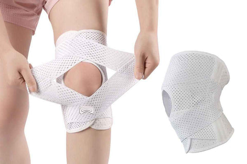 Darrahopens Health & Beauty > Health & Wellbeing > Supports & Braces Knee Brace with Side Stabilizers for Meniscus Tear Knee Pain Breathe Knee Sleeve Relieve Knee Pain Injury Recovery for Working Out, Knee Support -White / L