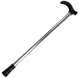 Darrahopens Health & Beauty > Health & Wellbeing > Supports & Braces Metal WALKING STICK Travel Extendable Pole Compact Adjustable Lightweight - Silver