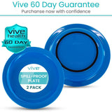 Darrahopens Health & Beauty > Health & Wellbeing > Supports & Braces Spill-Proof Scoop Plate, 9" - Dish with Wall for Disabled, Handicapped, Elderly Adults with Special Needs from Parkinsons, Dementia, Stroke, Tremors with - Non Skid Padded Bottom - Blue / 2 Pack