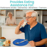 Darrahopens Health & Beauty > Health & Wellbeing > Supports & Braces Spill-Proof Scoop Plate, 9" - Dish with Wall for Disabled, Handicapped, Elderly Adults with Special Needs from Parkinsons, Dementia, Stroke, Tremors with - Non Skid Padded Bottom - Red / 2 Pack