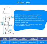 Darrahopens Health & Beauty > Health & Wellbeing > Supports & Braces Thigh High Compression Socks for Women Men 23-32 mmHg Open Toe, Level 2 Support for Varicose Veins Edema, Breathable Cotton Spandex with Silicone Dotted Bands In Australia - Darrahopens