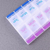 Darrahopens Health & Beauty > Health & Wellbeing > Wellness Accessories 14 Slot 7 Day Pill Box Dispenser Medicine Organiser Am Case Medication Au Stock
