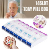 Darrahopens Health & Beauty > Health & Wellbeing > Wellness Accessories 14 Slot 7 Day Pill Box Dispenser Medicine Organiser Am Case Medication Au Stock