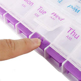 Darrahopens Health & Beauty > Health & Wellbeing > Wellness Accessories 14 Slot 7 Day Pill Box Dispenser Medicine Organiser Am Case Medication Au Stock