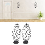 Darrahopens Health & Beauty > Health & Wellbeing > Wellness Accessories 2 Pcs Candle Holder Exquisite Classical Style Black Iron Wall Mounted Candlestick for Living Rooms Bedroom Hallways In Australia - Darrahopens