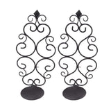 Darrahopens Health & Beauty > Health & Wellbeing > Wellness Accessories 2 Pcs Candle Holder Exquisite Classical Style Black Iron Wall Mounted Candlestick for Living Rooms Bedroom Hallways In Australia - Darrahopens